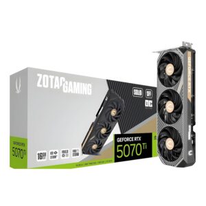 ZOTAC Gaming GeForce RTX 5070 Ti Solid SFF OC Graphics Card - Black | 16 GB | GDDR7 | Advanced Cooling (Unboxed)